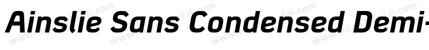 Ainslie Sans Condensed Demi字体转换